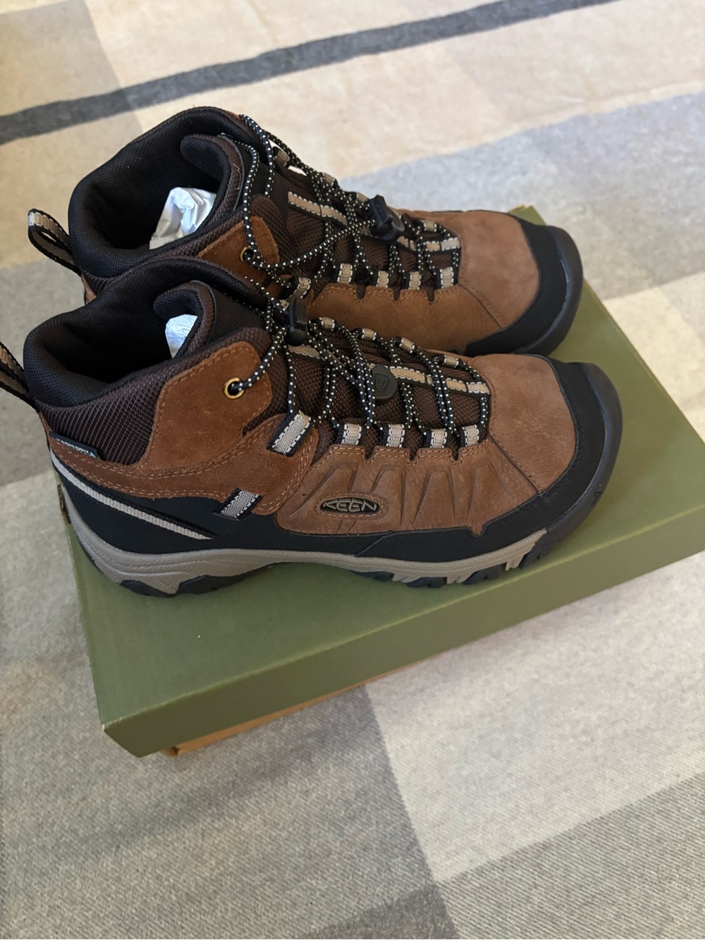 Keen Brown and Black Men's Waterproof Hiking Boots